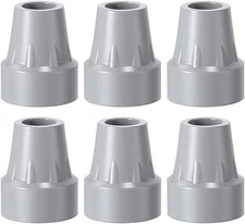 6 Pack 7/8 Inch Heavy Duty Rubber Crutch Tips Accessories Replacement Cane Tips