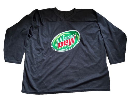 Vintage Practice Hockey Jersey Oval Mountain Dew Logo Men’s XL CCM #1