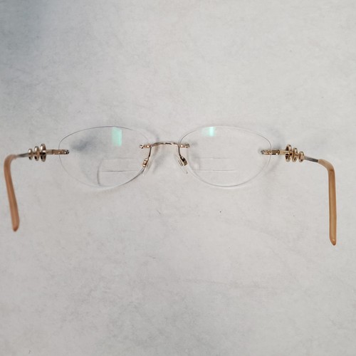 Tura Mod 941 Rimless Eyeglass Frame Missing Stones - Picture 3 of 6