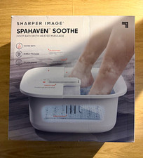 Sharper Image SpaHaven Soothe Foot Bath Heated Bubble Massage Pumice