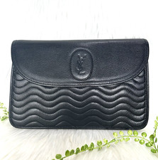 Borsa pochette Yves Saint Laurent Stitch nera YSL vintage *rara*