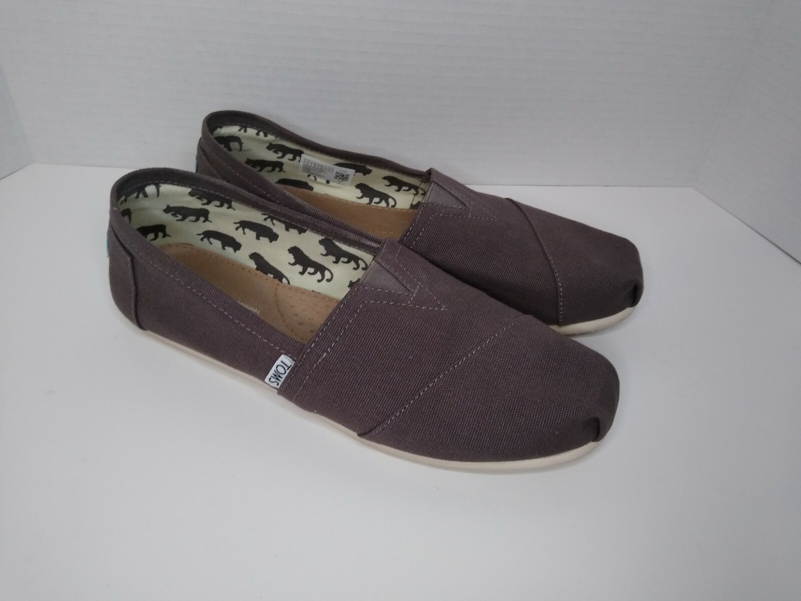 Toms Classic Ash Canvas Grey Gray Suede 