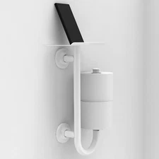 3-in-1 Stainless Steel Double Toilet Paper Holder with Heavy Duty Grab Bar and T