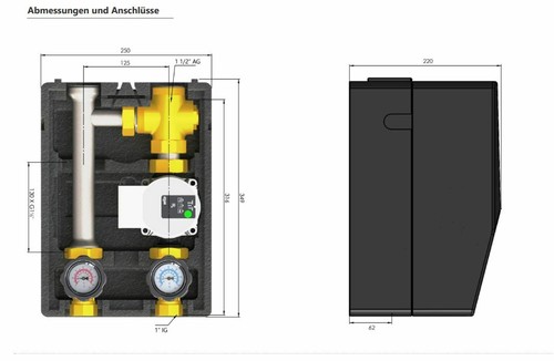 Single Room Control Unit & Grundfos UPM3 FLEX AS 7m Head