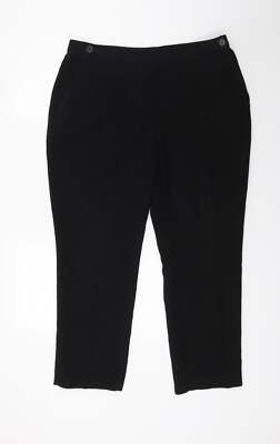 Mark Shale schwarze Damen-Polyesterhose Größe 16 L24 mit normalem Reißverschluss