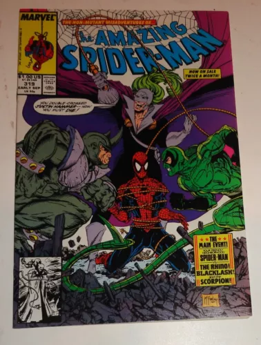 AMAZING SPIDER-MAN #319 MCFARLANE CLASSICS SCORPION RHINO BLACKLASH NM 9.4