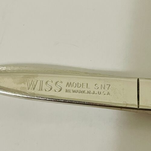 Vintage Wiss Model SN7 Pinking Shears Scissors Blue Handle 7 1/2” - Picture 2 of 9