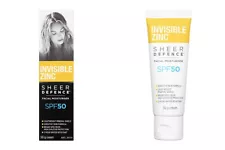 Invisible Zinc SPF 50+ Sheer Defence Facial Moisturiser 50g-Exp: AUG 2026
