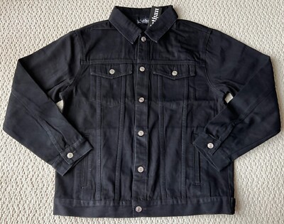 NWT Men's Nathan Denim Classic Black Button Down Denim Trucker