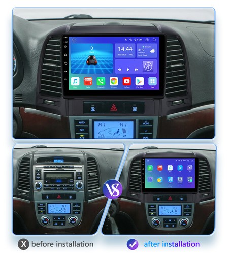 For Hyundai Santa Fe 2006-2012 Android 13.0 Car Stereo Radio GPS WiFi CarPlay BT - Picture 4 of 6
