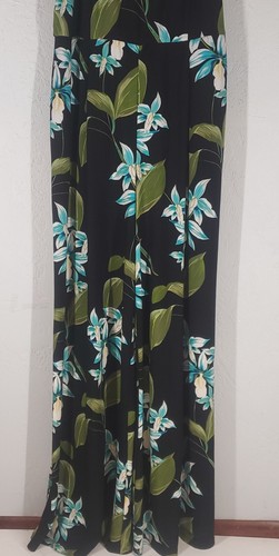 Tommy Hilfiger Black Tropical Floral Romper Jumpsuit Haltet Pockets Size 10 - Picture 3 of 10