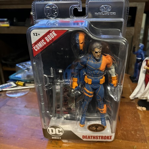 McFarlane Deathstroke Rebirth Platinum Edition CHASE DC Direct 7" Figur mit Comic