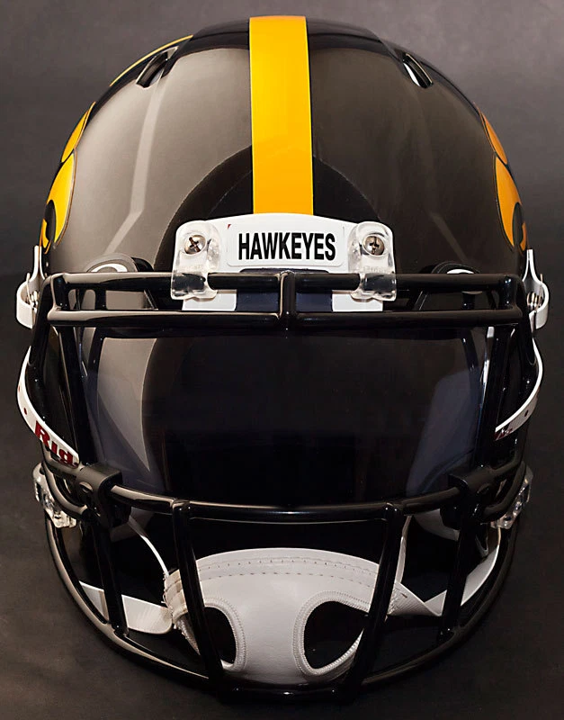 IOWA HAWKEYES "ANF" NCAA Gameday REPLICA Football Helmet w/ OAKLEY Eye Shield - Image 3 of 4