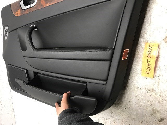 06 07 08 Bentley Flying Spur BLACK COMPLETE RIGHT FRONT INNER DOOR PANEL 