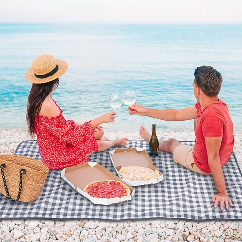 Waterproof Picnic Blanket Travel Outdoor Beach Park Camping Soft Rug NEW UK - Picture 11 of 12