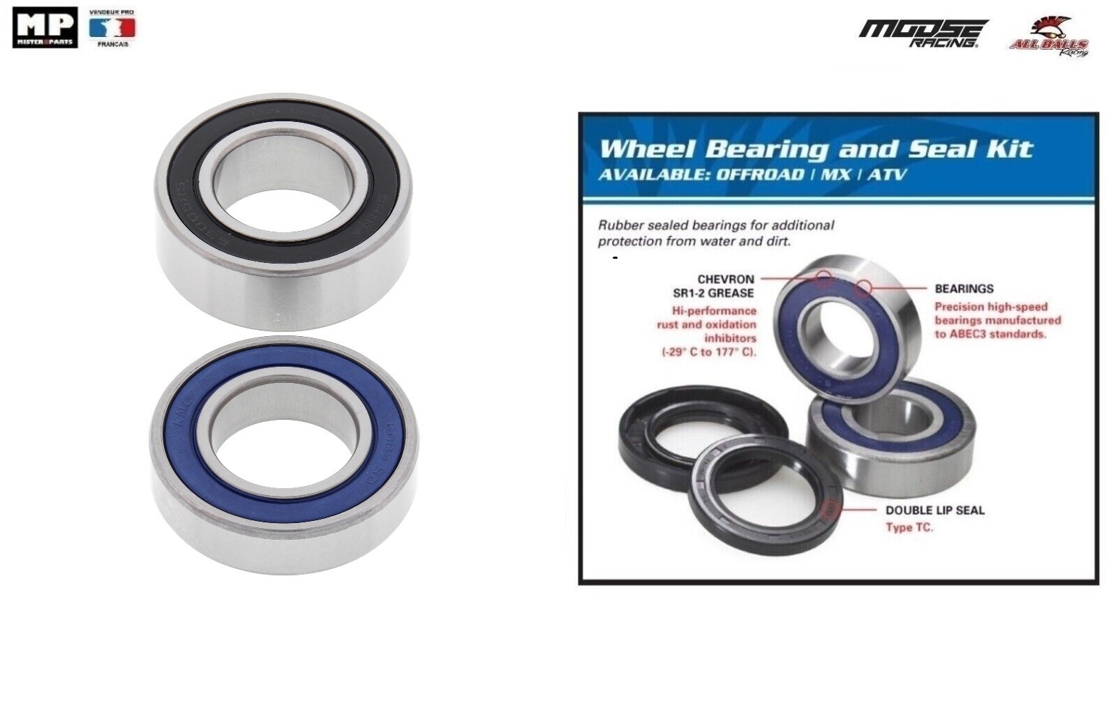Kit roulement roue avant 25-1676 pièces de rechange pour moto BMW K1100LT K75S
