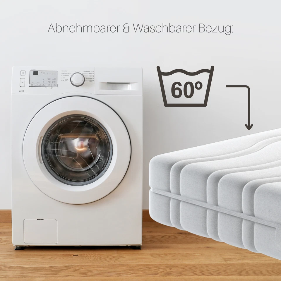 f.a.n. Matratze 80x200cm DUO FIT H2 H3 Komfort + Noppenschaumauflage B-Ware - Bild 4 von 4