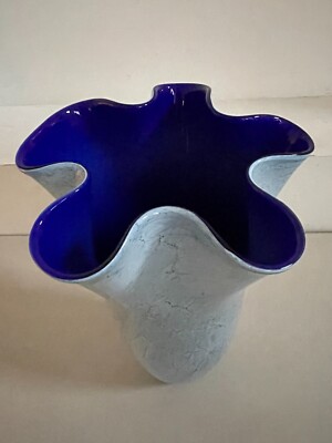 European Handmade Art Marbled Glass Vase Costco Made in Poland