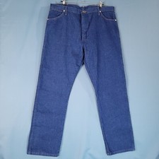 Wrangler Cowboy Cut Men's Original Fit Denim Pants High Rise Blue Size 42 x 32