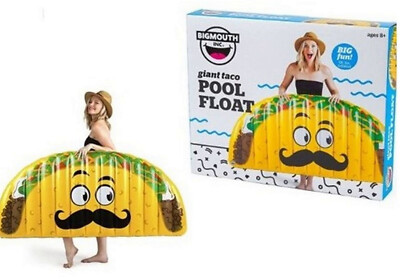 Bade Luftmatratze Taco 155 cm x 76 cm x 13 cm Groß NEU