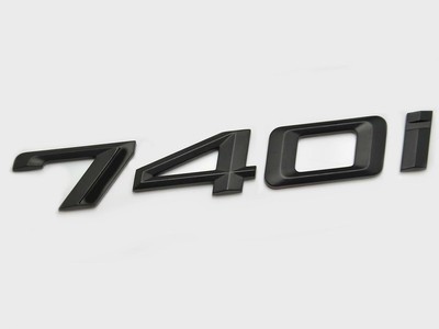Matt Schwarz 740i Heck Kofferraum Flach Auto Abzeichen Emblem Buchstabe Nummer für BMW