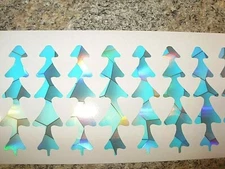 MOONSCAPE UV CLEAR  Tree Ladderback  Die Cut Fishing Lure Tape 6 Sizes