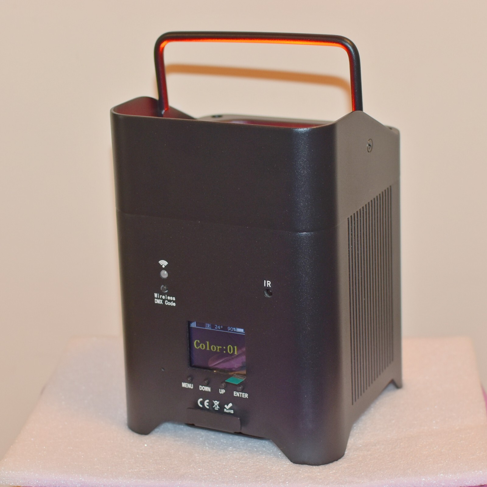 Projecteur LED DMX Sans Fil 6x18W RGBWA+UV UKING - Alimentation Batterie, Pour DJ Et Scène