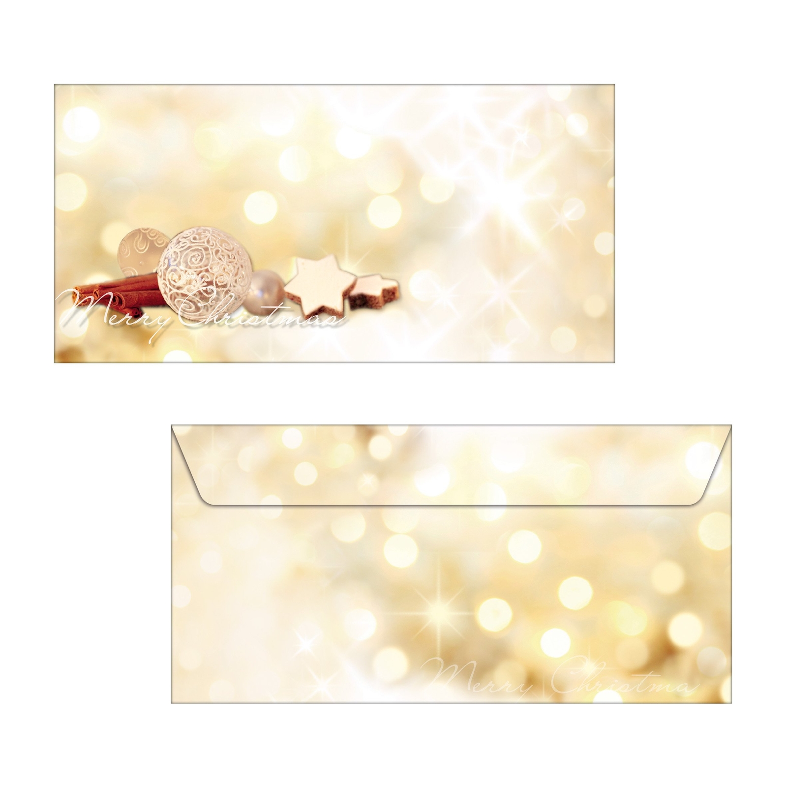 SIGEL DU221 Christmas envelopes "Cinnamon Stars", DL, without window, 90 gsm, 25