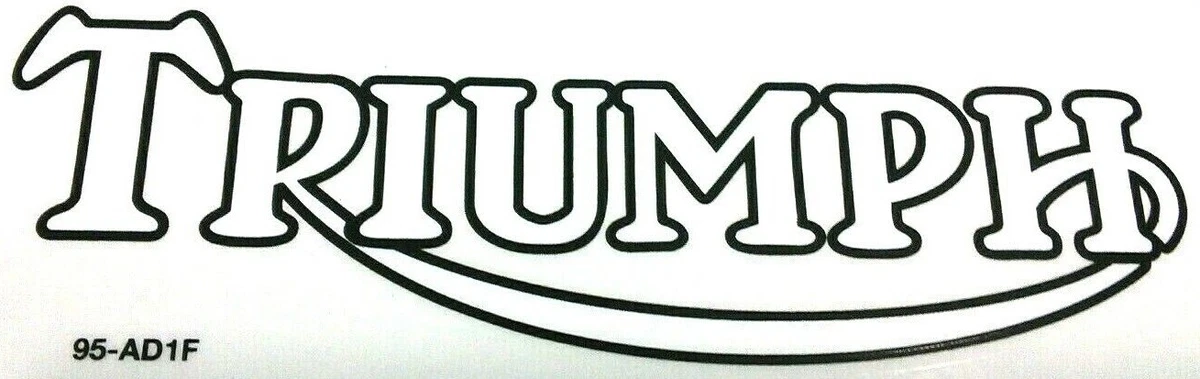 Gloss White Vinyl Motorcycle Tank Stickers – Triumph Style Decals, 6-Pack, Universal Fit