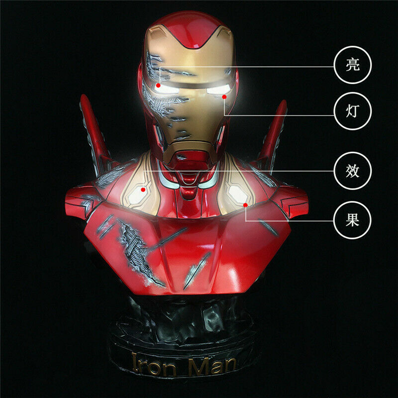 アイアンマン MK50 バストアップ 1/2 胸像 The Avengers Iron Man MK50 1/2 Size LED Half Bust Resin