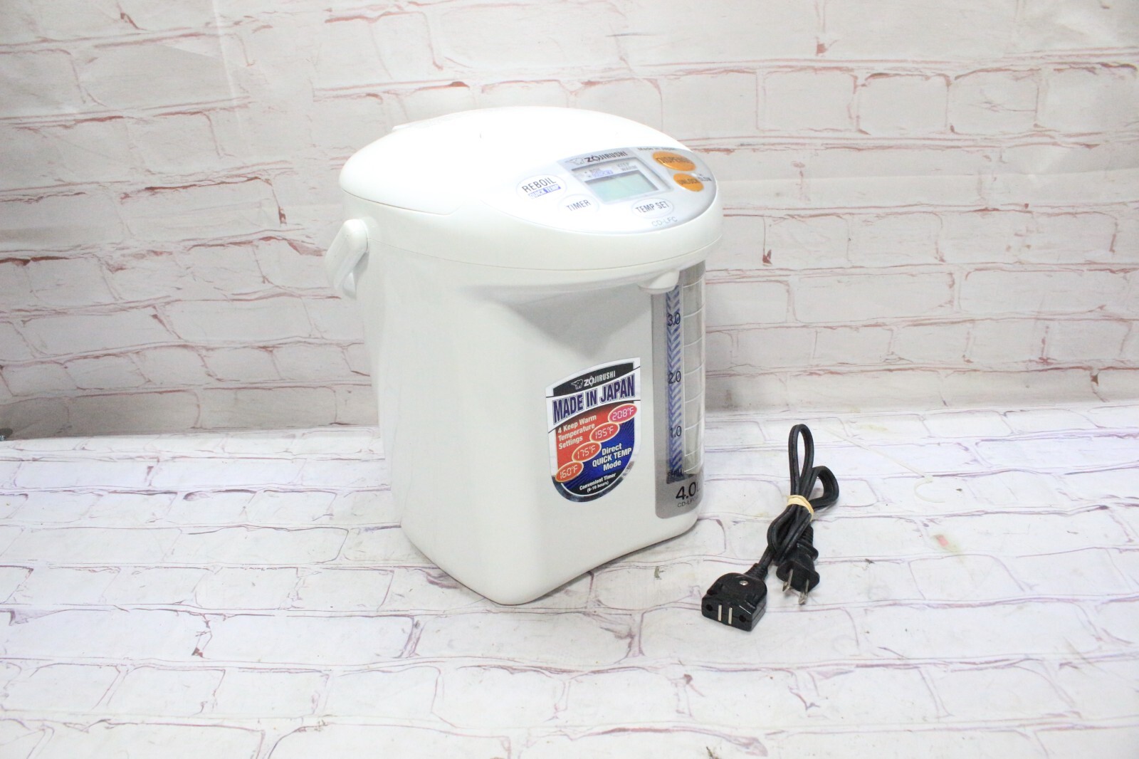 Zojirushi CDLFC40 Panorama Water Tea Boiler and Warmer 135 oz 4 Liter Use eBay