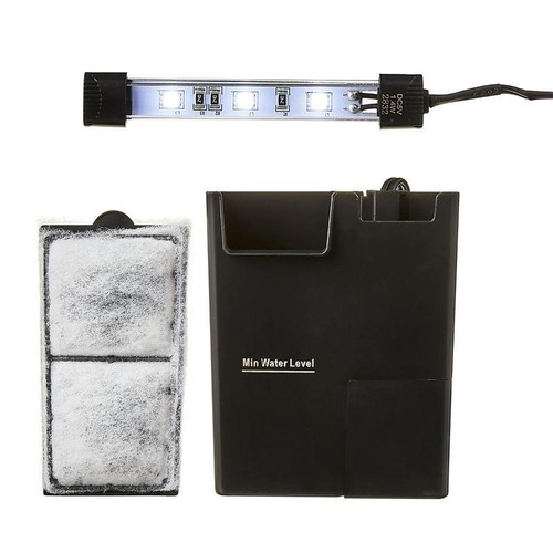 1.5 Gallon Plastic Fish Tank W/ Internal Filter & LED Light Easy Setup New - Bild 6 von 8