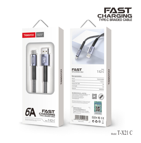 Metal Braided Fast Charging Cable - Samsung USB-Type C or iPhone 1-Meter - Picture 6 of 11