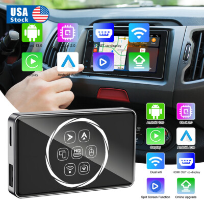 Car TV Box HDMI Multimedia Adapter w/ Wireless Carplay & Android Auto Plug&Play