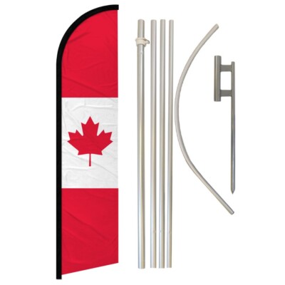 Canada Windless Banner Swooper Advertising Canadian Flag Pole Kit