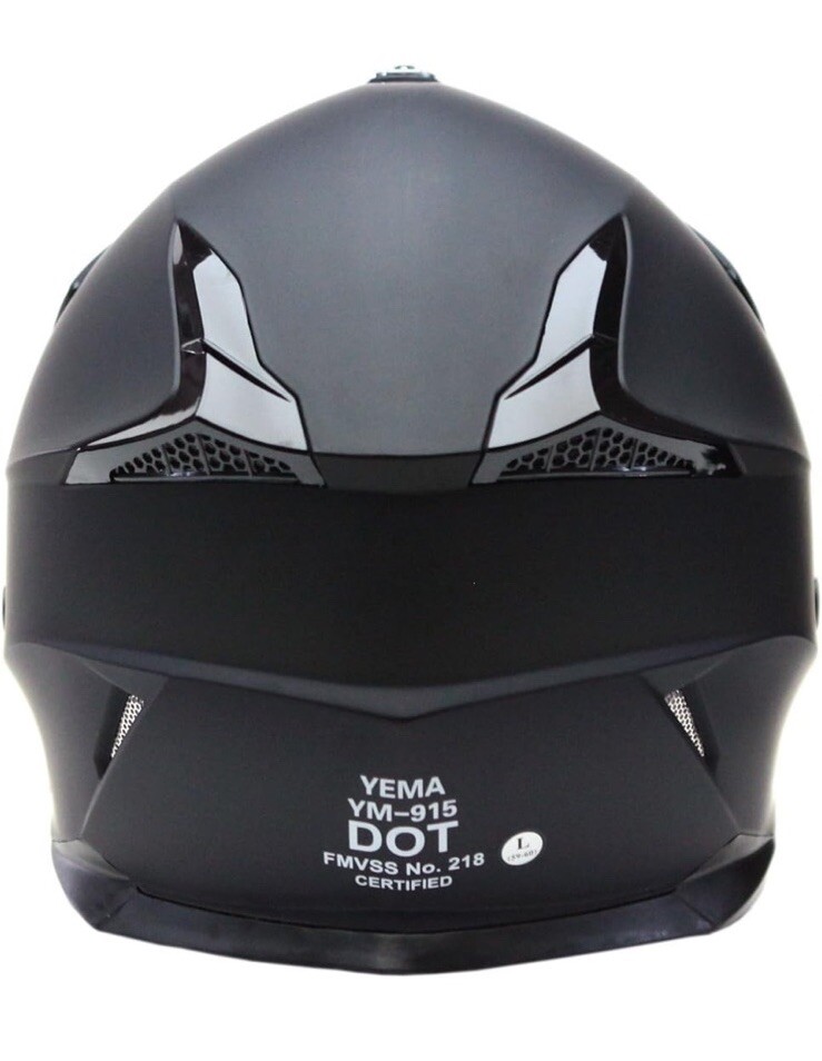 Yema YM-915 Cross Motocross Helmet Downhill Fullface Helmet - Yema YM-915 Cross DH Enduro Quad Mountain Bike BMX MTB Helmet ECE for Women Men Adults-Black Mat-S