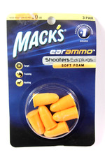 Mack's Shooters EAR AMMO Soft Foam 30db Earplugs 3-Pair 4943 Factory Sealed Pkg