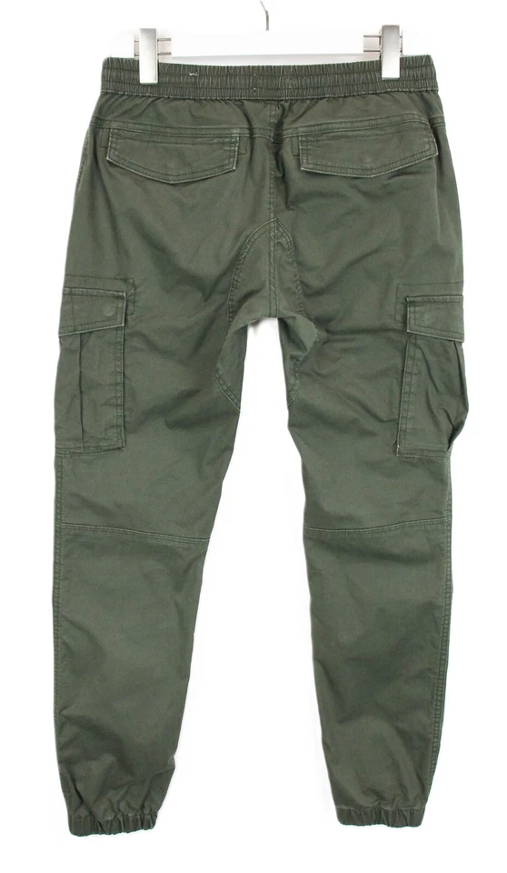 C&A Tapered Pantalones Hombre W32/L32 Pantalones Cintura Elástica Verde Oscuro - Imagen 2 de 4