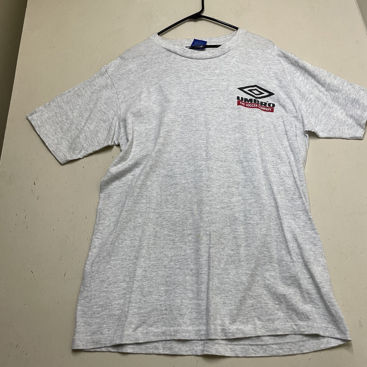 Vintage 90s UMBRO Soccer Football Logo Single Stitch Shirt Large