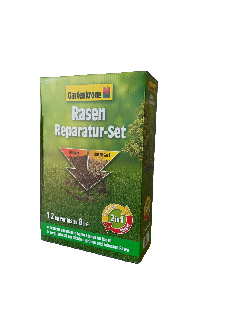 Gartenkrone Rasen Reparatur Set 2in1 Dnger + Rasensaat 1,2 kg | eBay.de