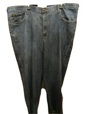 WOMENS LEE PREMIUM CUSTOM WAIST LOOSE FIT STRETCH BLUE JEAN PANTS