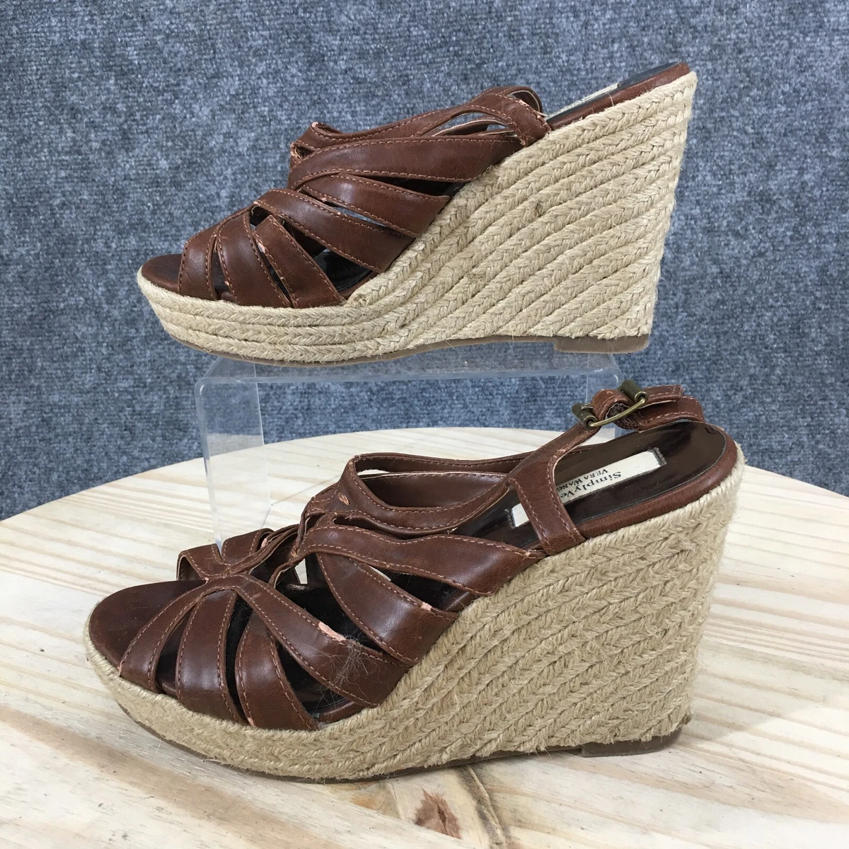 Simply Vera Vera Wang Sandals Womens 9 M Wedge Heels Espadrille