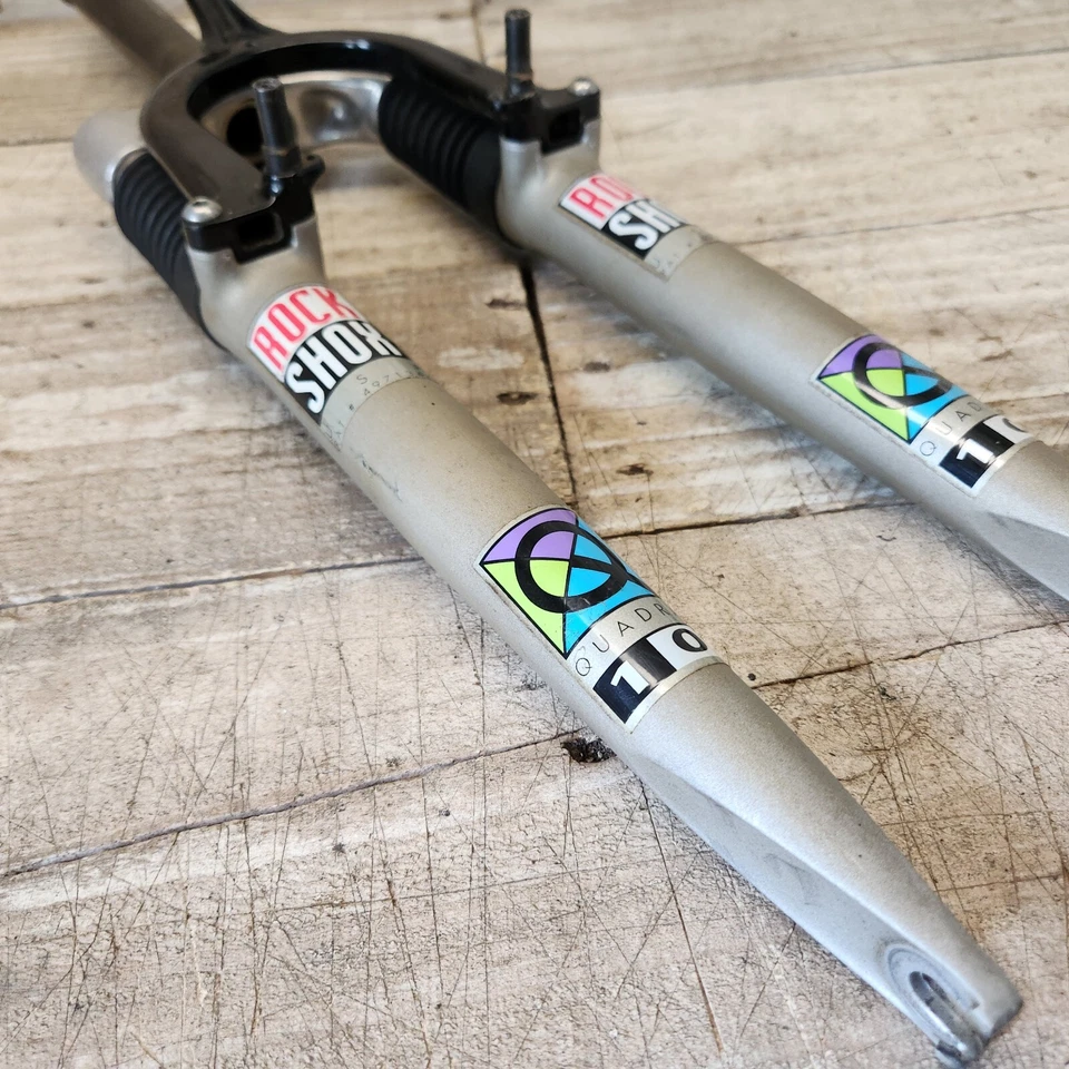 1990s Rock Shox Quadra 10 Fork Rockshox 1 1/8 Threadless 6.5"" Steerer 26" Wheel - Image 3 of 4