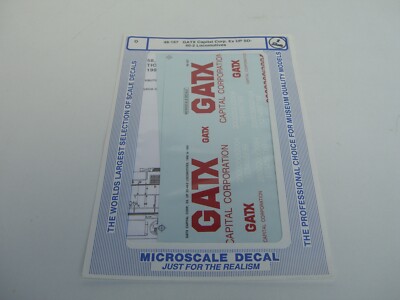 Microscale Decal 48-167 GATX Capital Corp. Ex UP SD-40-2 Locomotives  0 Scale