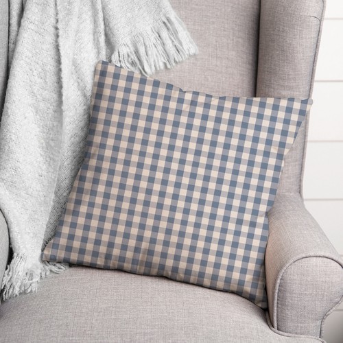 Creative Products Blue Plaid 18 x 18 Spun Poly Pillow - Picture 3 of 3
