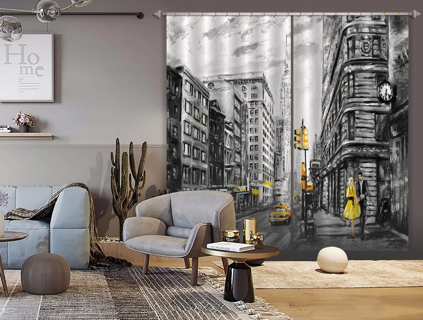 3D Hand Painted Street ZHUB040 Photo Curtain Window Blockout Fabric Amy 2023
