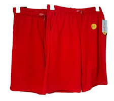 2 PK Cat  Jack Boys Red Shorts Drawstring Tie Front w/ Pockets - Size XXL 18