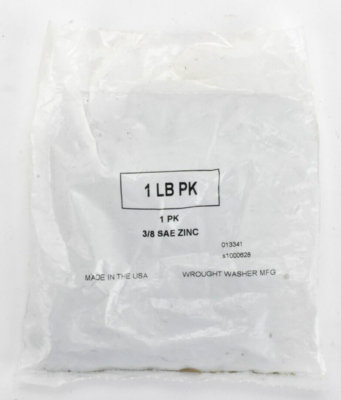 #ad #ad 1Lb Pack NEW Wrought Washer 3 8quot; SAE Zinc Washer; 013341 $10.99