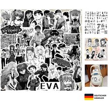 70 Schwarz-Weiß Anime Aufkleber Vinyl  für Auto, Skateboard, Koffer