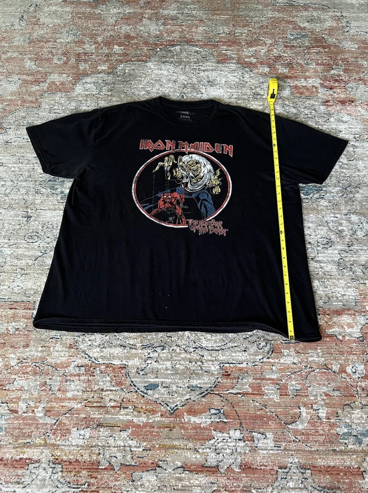 "Camisa negra Iron Maiden The Number of The Beast 2015 talla XXXLarge 22"" x 29""" Foto 3 de 4